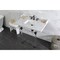 Kingston Brass 36 Carrara Marble Console Sink with Acrylic Legs, Marble WhiteMatte Black LMS36MASQ0 - alternate 5